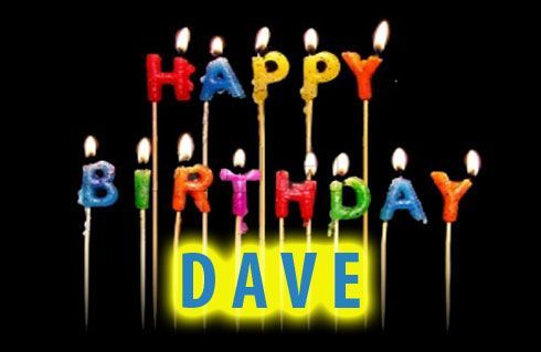 birthday candles with the words happy birthday dave
