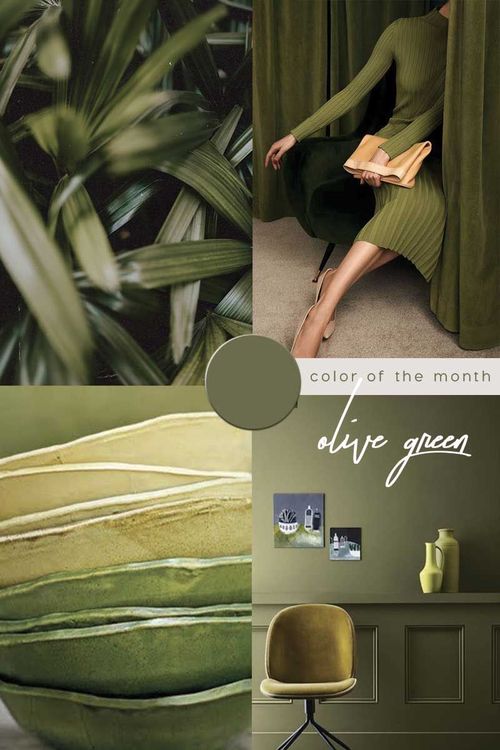 the color of the month olive green