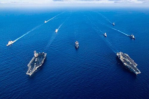 The_USS_Dwight_D._Eisenhower_and_USS_USS_Gerald_R._Ford_carrier_strike_groups_in_November_2023.jpg