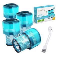 Dyson V15 Filter, 4-Pack Premium True HEPA Replacement Filters Compatible with Dyson V15 Detect, V15 Detect Absolute, V15 Submarine, V15 Detect Filter, V11 Animal Filter, V11 Filter, Part no 970013-02