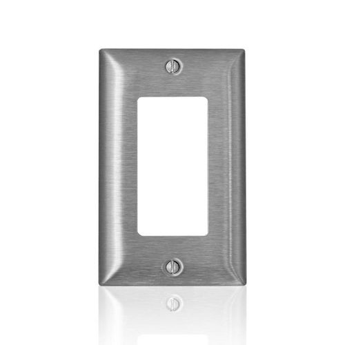 1-Gang Decora Plus/GFCI Wallplate, Standard Size, Magnetic Stainless Steel, C-Series