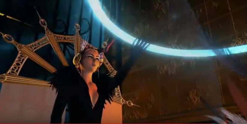Edea, the embodiment of evil in the first part of the game, and her truly unique character design.