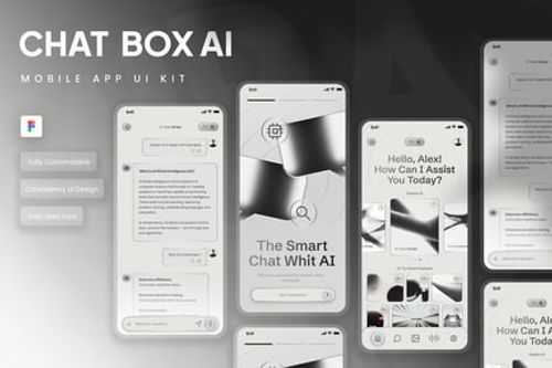 Preview: Chat Box AI Mobile Apps UI Kit