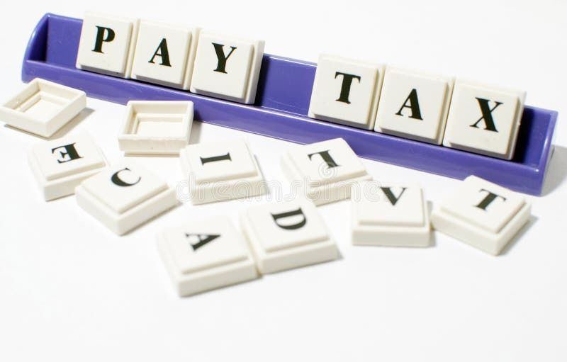 Pay tax royalty free stock photography