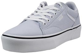 Vans Women's Seldan Platform Sneaker, Canvas Light Blue, 9 M US