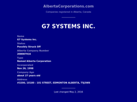 G7 Systems Inc. - Edmonton | Alberta Corporations