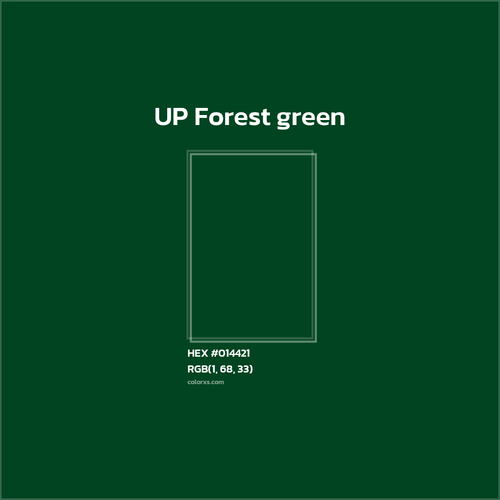 HEX #014421 UP Forest green Other School - Color Code