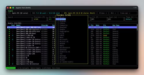 llmfit - 1秒测出：你的电脑能跑哪些 AI 大模型 3