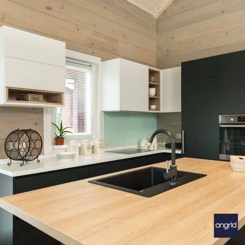 14x12 - Modern Wooden Kitchen Design ongrid.design