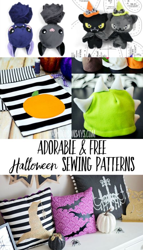 Festive Halloween sewing ideas galore! Check out these free Halloween sewing patterns to make this holiday season. #halloween #sewing