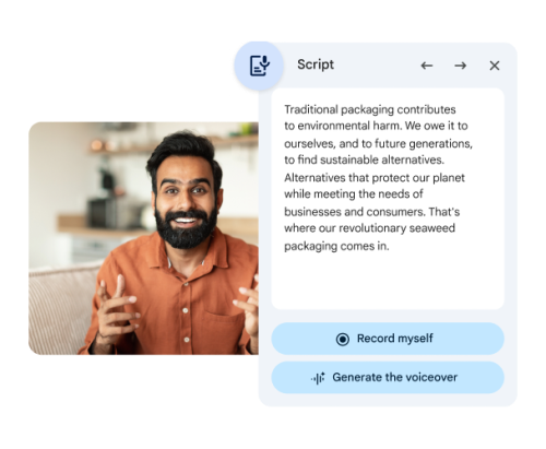 Vids 中的 Gemini 为用户提供了可用脚本