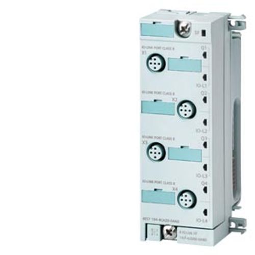 ET200PRO 4 IO-LINK HF
SIMATIC DP, ELECTRONIC MODULE, 4 IO-LINK
HIGH FEATURE, CHANNEL DIAGNOSTICS, INCL. BUS MODULE