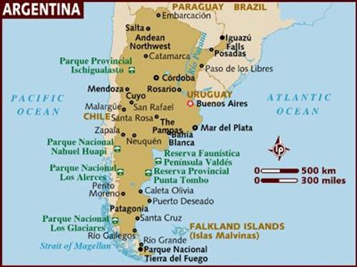a map of argentina with all the major cities and their capital in latin american countries