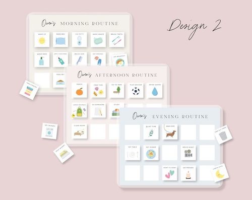Daily Visual Routine Chart With Cards Morning Afternoon Evening Schedule for Kids Toddler Editable Printable Rhythm Chore Chart Pictures - Etsy | Chore chart pictures, Kids schedule, Routine chart