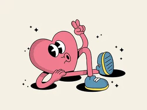 Heart Retro Character adobe illustrator cartoon character character design illustration retro retro mascot retro vintage retro vintage character vintage vintage character