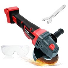 Rueqior Cordless Angle Grinder for Milwaukee M18 18V Battery, 4-1/2" Brushless Grinder, Grinder M18 for Cutting, Griding, Polishing (No Battery) (10000 RPM)