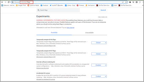 chrome flags