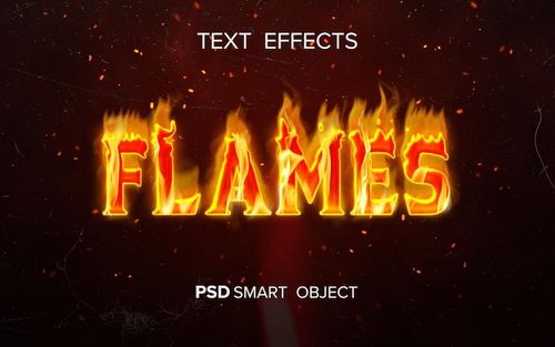 PSD fire inspired text effect