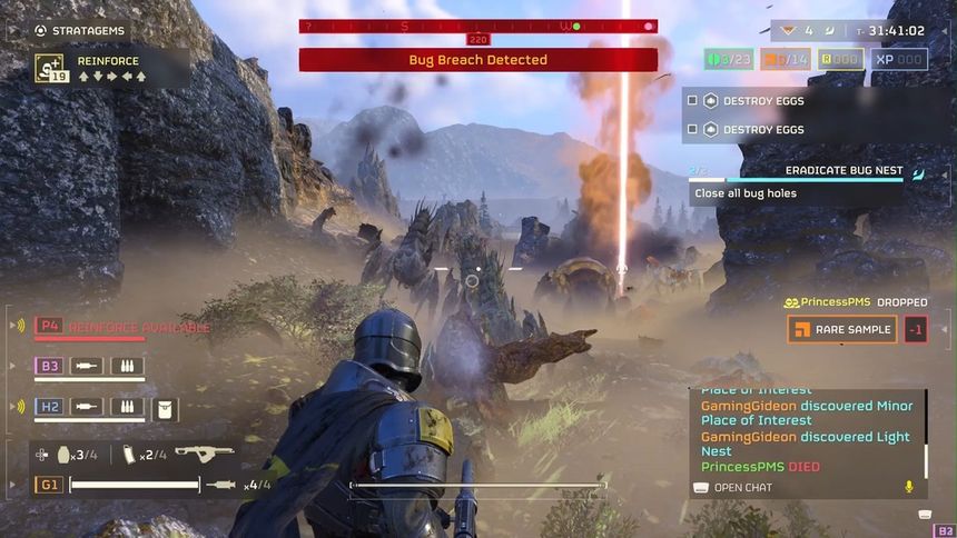 Terminds swarms the Helldivers