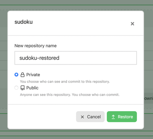 Repository info within the Rewind Vault