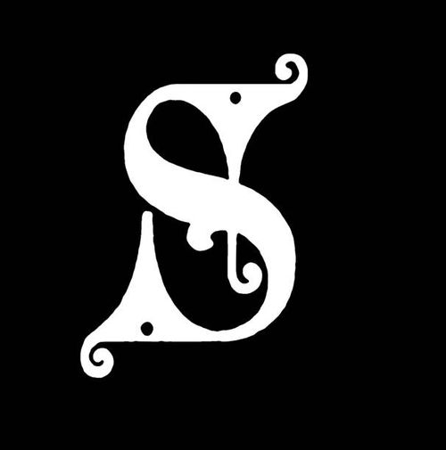 old engraved illustration of letter s, decorative ornament - fancy letter s stock pictures, royalty-free photos & images