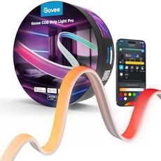 Govee COB LED Strip Light Pro, LED Lights for Bedroom Compatible with Alexa, Google Assistant and Matter, RGBICW Light with Warm White, Smart Strip Light, LED Lights for Bedroom, Color Changing, 9.8ft