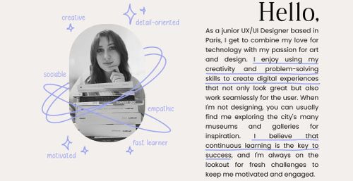 A screenshot of Sharon Kravanja’s UX portfolio