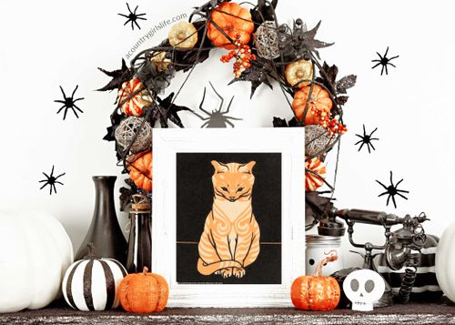 free printable halloween wall art and decorations for making diy halloween decor and vintage decorations