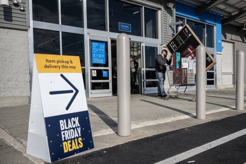 Walmart store on Black Friday in Secaucus, New Jersey, US, on Friday, Nov. 24, 2023. An estimated 182 million people are planning to shop from...
