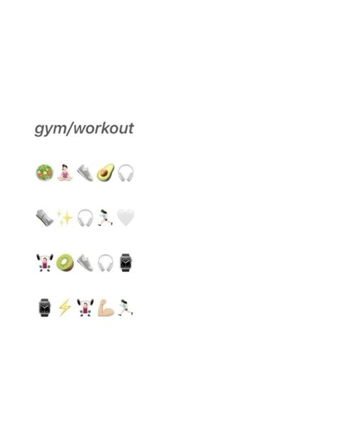 the gym / workout icon set is displayed in this screenshot from an iphone app