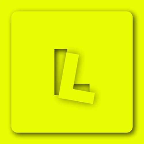 giant capital l letter falling out of 3d paper cutout in skeuomorphic or neumorphism style for app icon in bright color - alphabet letter l stock illustrations