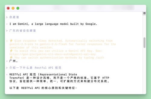 安装使用 Google Gemini CLI
