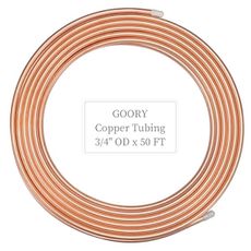 GOORY Copper Tubing 3/4" OD x 0.687" ID x 50 Ft - 99.9% C12200 Pure ACR Tube - ASTM B280 Refrigeration T2 Copper Tube Soft Coil - Round Seamless Tubing for Refrigerator HVAC System Industry DIY