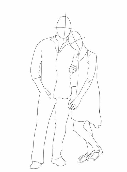 couple poses drawing reference
