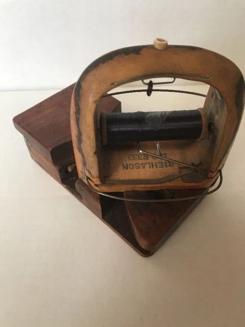 ANTIQUE VINTAGE Wooden Loom Shuttle Gear Block Riehl & Son 180 R333 3