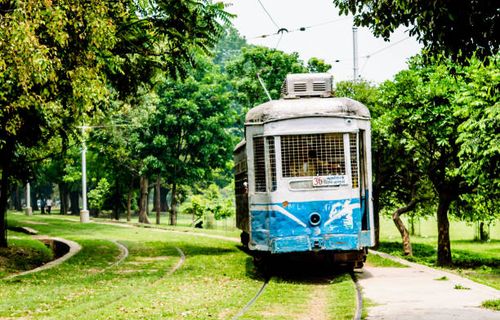 Tram in Kolkata Kolkata, India - 16 April, 2021 - picture of historic and heritage Tram in Kolkata at Maidan kolkata-tram stock pictures, royalty-free photos & images