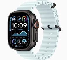 Apple Watch Ultra 2 [GPS + Cellular 49mm] - Black Titanium Case with Ice Blue Ocean Band (Renewed)