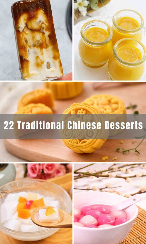 Assortment of colorful Chinese desserts