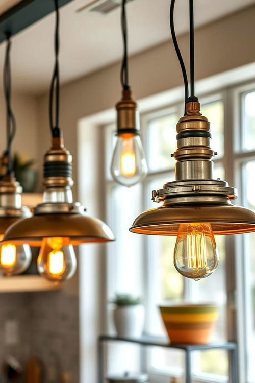 Retro Lighting Statements - 22 70s Kitchen Ideas
