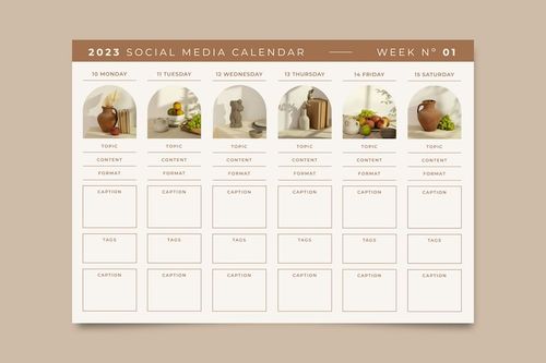 Free Vector minimalist 2023 social media calendar