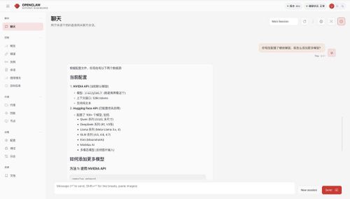 查看当前模型配置