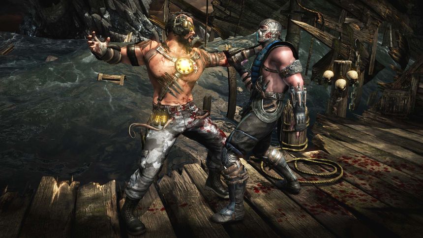Steve Blum and Michael McConnohie in Mortal Kombat X (2015)