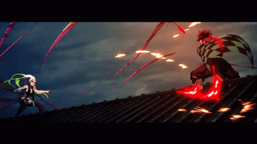 Demon Slayer Season 2 Tanjiro Intense Fight GIF