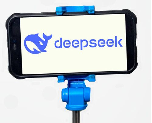 deepseek logo on a smartphone