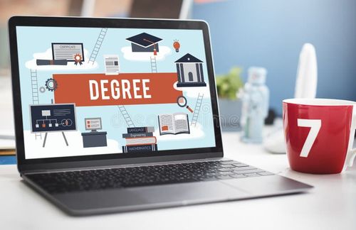 Computer Notebook Screen Degree Diploma Bachelor Master Expertise Wisdom. Bachelor degree stock images, royalty-free photos and pictures