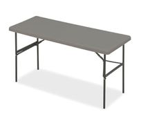 Iceberg IndestrucTable Classic Folding Table, 300 lbs Capacity, 60"x24"x29"H, Charcoal