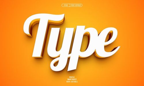 Free PSD type 3d editable text effect