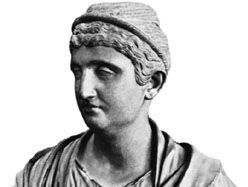 Annia Galeria Faustina, marble bust; in the Uffizi, Florence