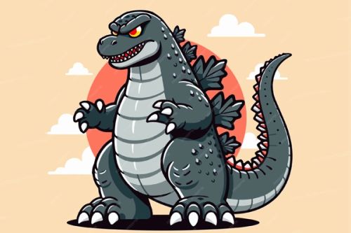 Godzilla Cartoon Dinosaur Character