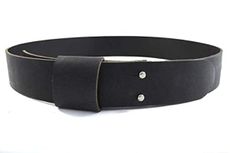 oopsmark Buckless Handmade Leather Belt - Black